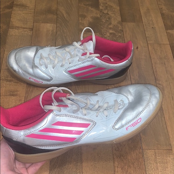 pink adidas indoor soccer shoes